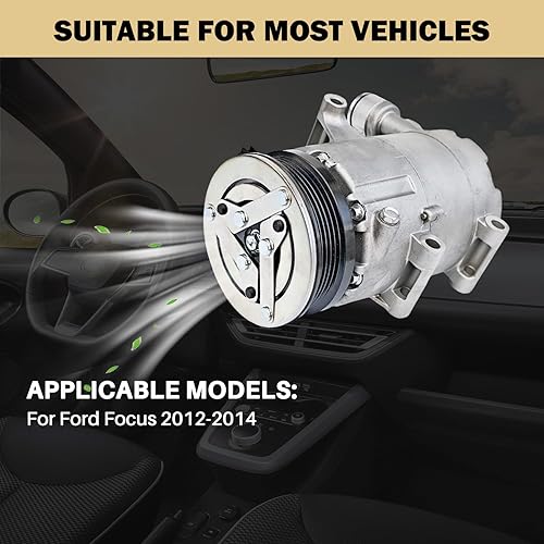 Miniatura 50 de Compresor de aire acondicionado AC para Ford Police Interceptor Utility 2013-2015, Ford Explorer 2011-2015, con embrague de A/C, compresor de CA