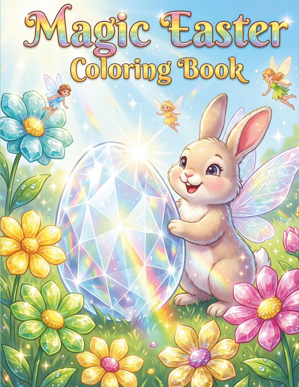 Magic Easter: Bold & Easy Coloring Book: A Whimsical Collection of Cute Bunnies, Enchanted Eggs, and Fantasy Scenes for Relaxation and Stress Relief