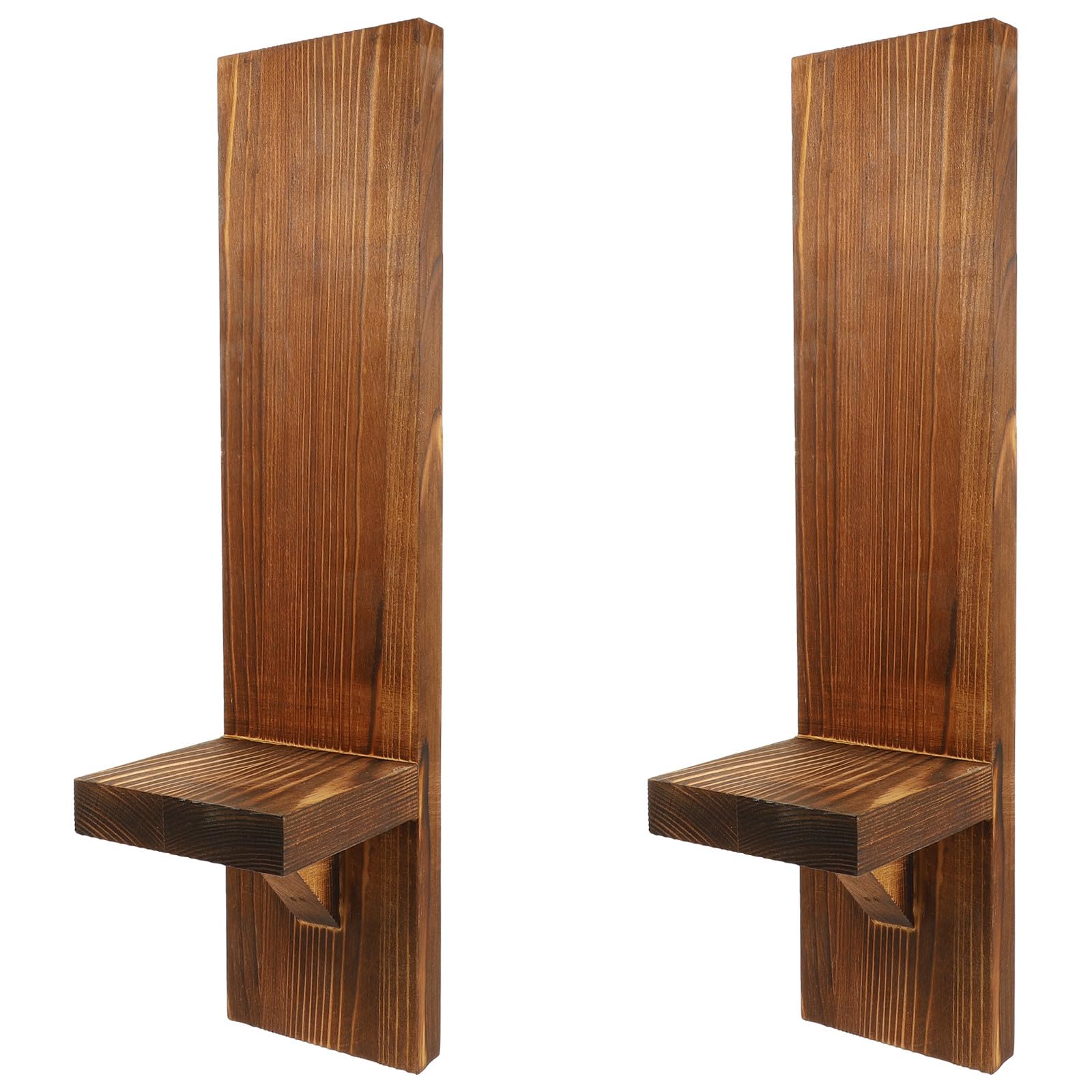 Candelabros de pared de madera Angoily para decoración vintage del hogar, 1 par