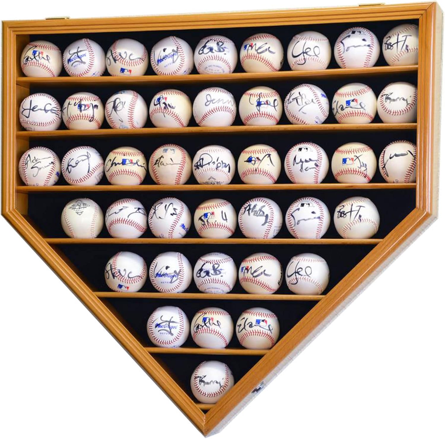 43 Baseball Ball Display Case Home Plate Shaped