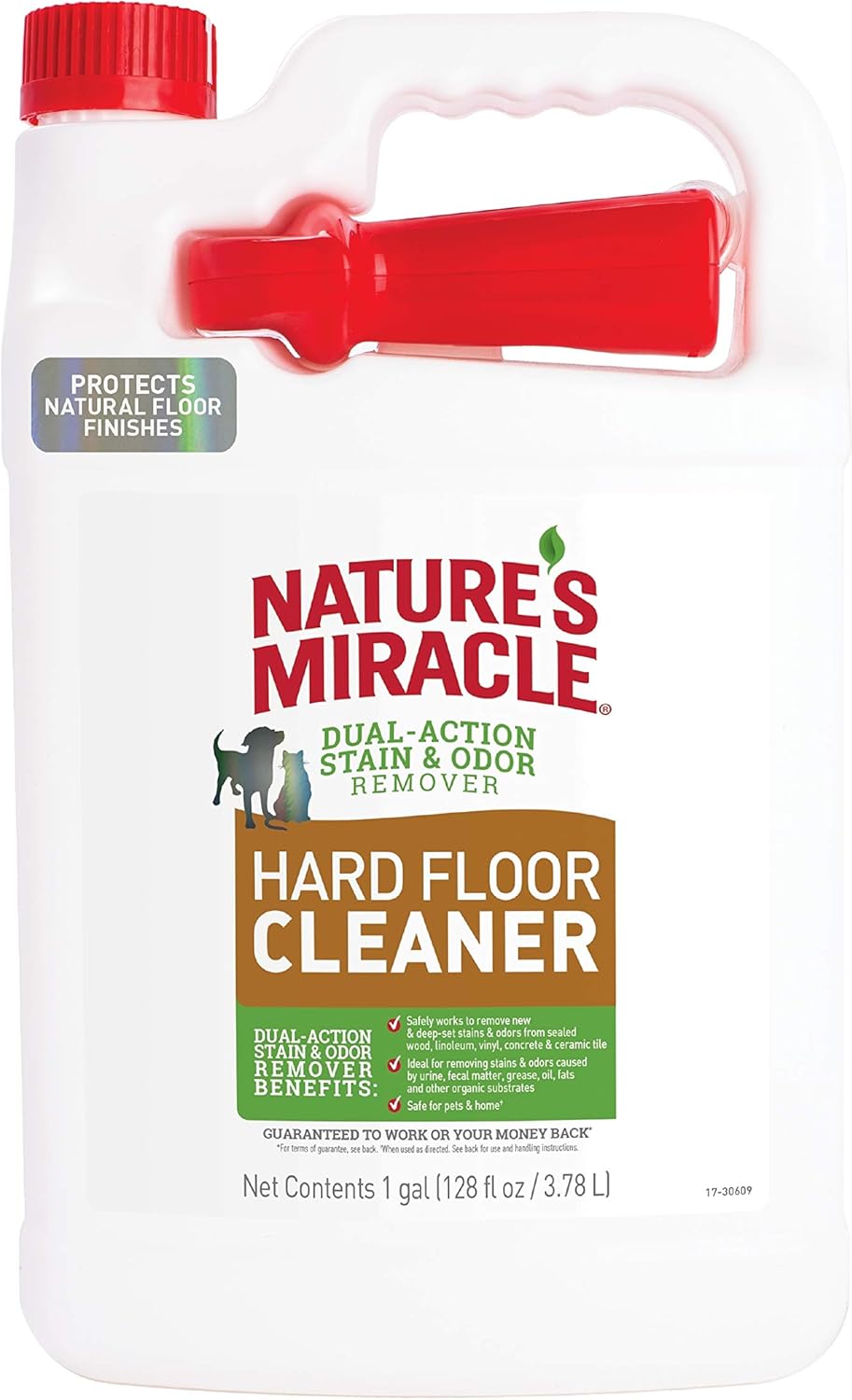 Nature’s Miracle Hard Floor Cleaner, Dual-Action Stain & Odor Remover, Protects Natural Floor Finishes, 24 oz : Health & Household