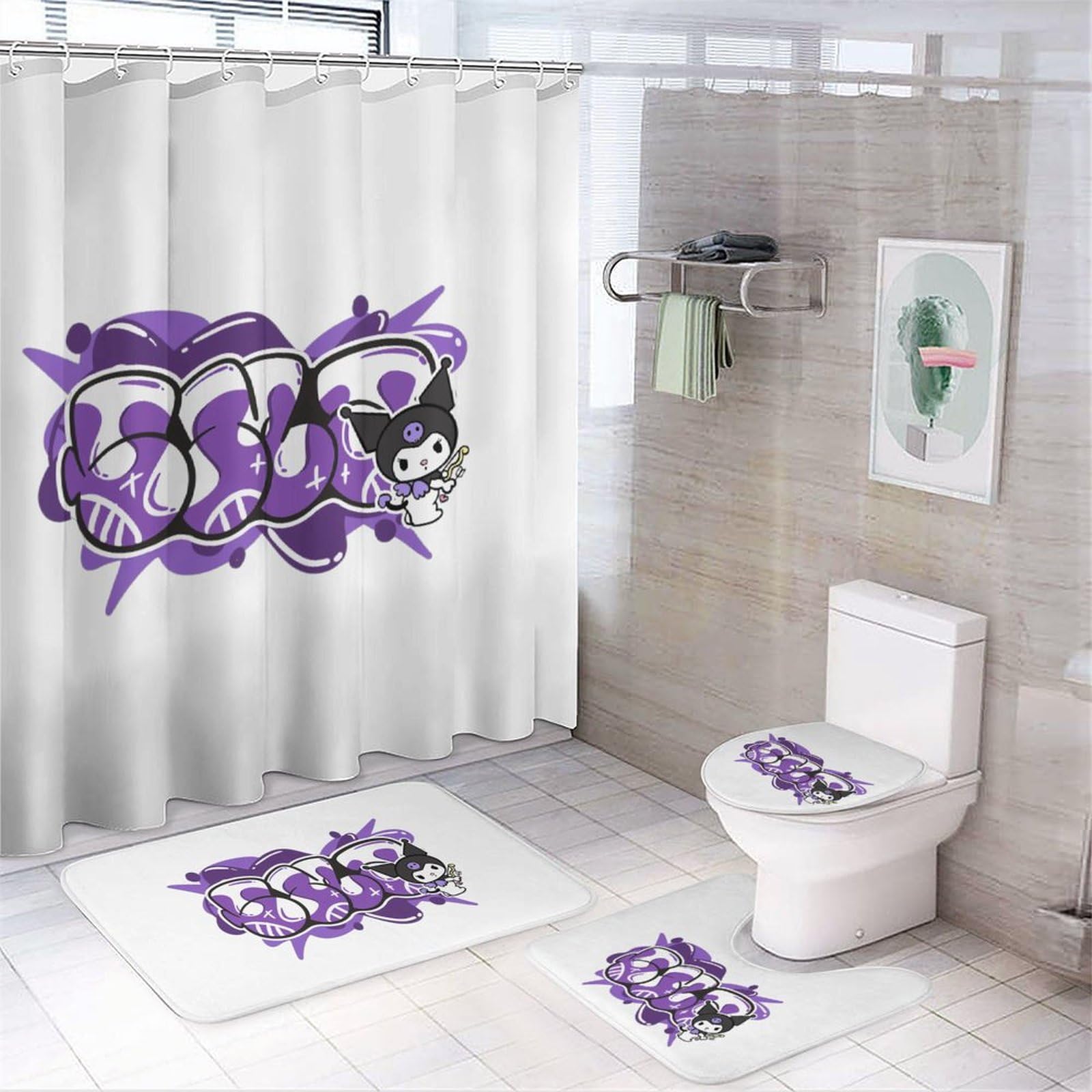 Amazon｜クロミ ちゃん マイメロディ シャワーカーテン お風呂カーテン