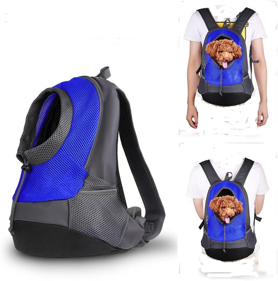 ELEOPTION Portable Outdoor Travel Pet Backpack Carrier Double Shoulder Pet Backpack Carrier for for Carrying Cat and Dog Pet Puppy (Small, Yellow)