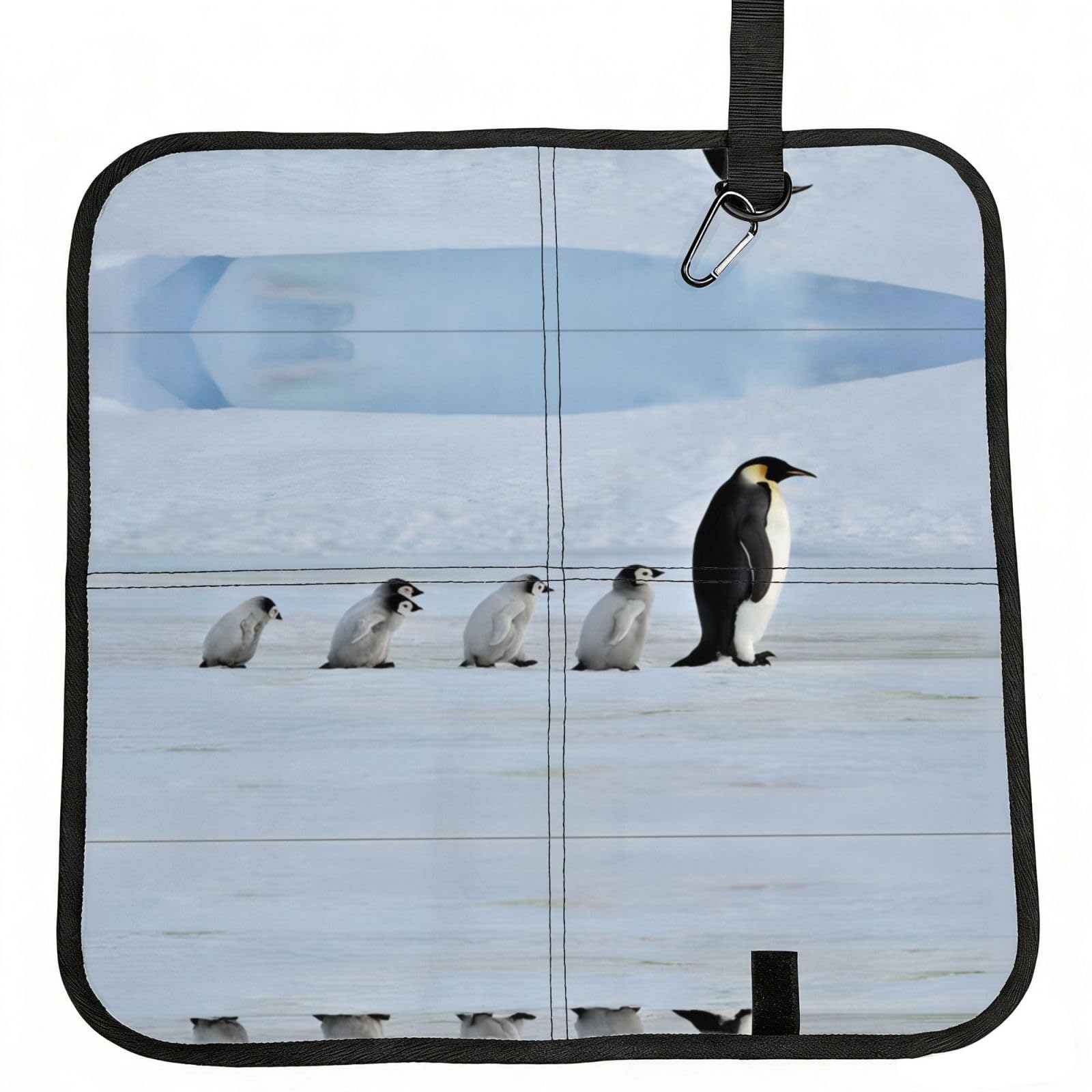 WZYCWB Five Penguins Foldable Seating Cushion with Carabiner - Stadium Mat for Camping, Hiking and Outdoor Activities