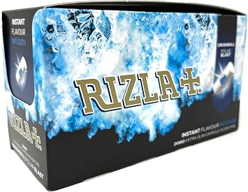Rizla Polar Blast Crushball Filter Tips – 24 Packs – The Iconic Brand Since 1796