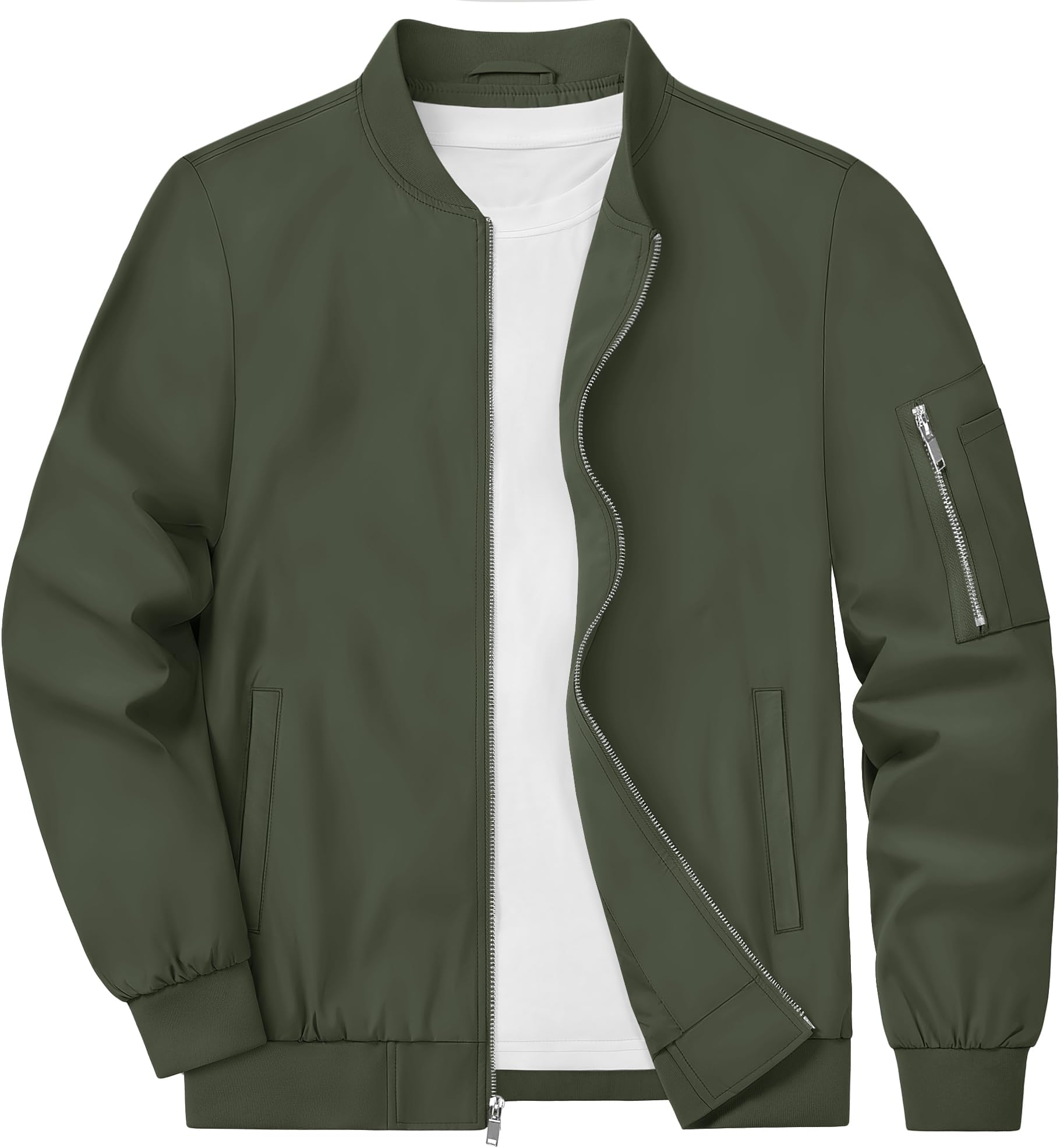 – Mens Lightweight Jacket Casual Bomber Jackets Military Windbreaker with Multi Pockets