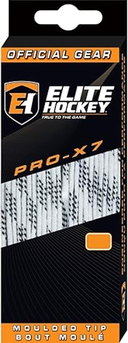 Miniatura 10 de Elite Hockey - Agujetas para patín de hockey con puntas de algodón moldeado amplias PRO-X7 (Color y tamaño a elección)