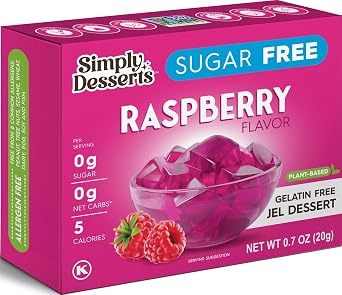 Simply Delish Sugar Free Raspberry Jel Dessert, .7 Ounce