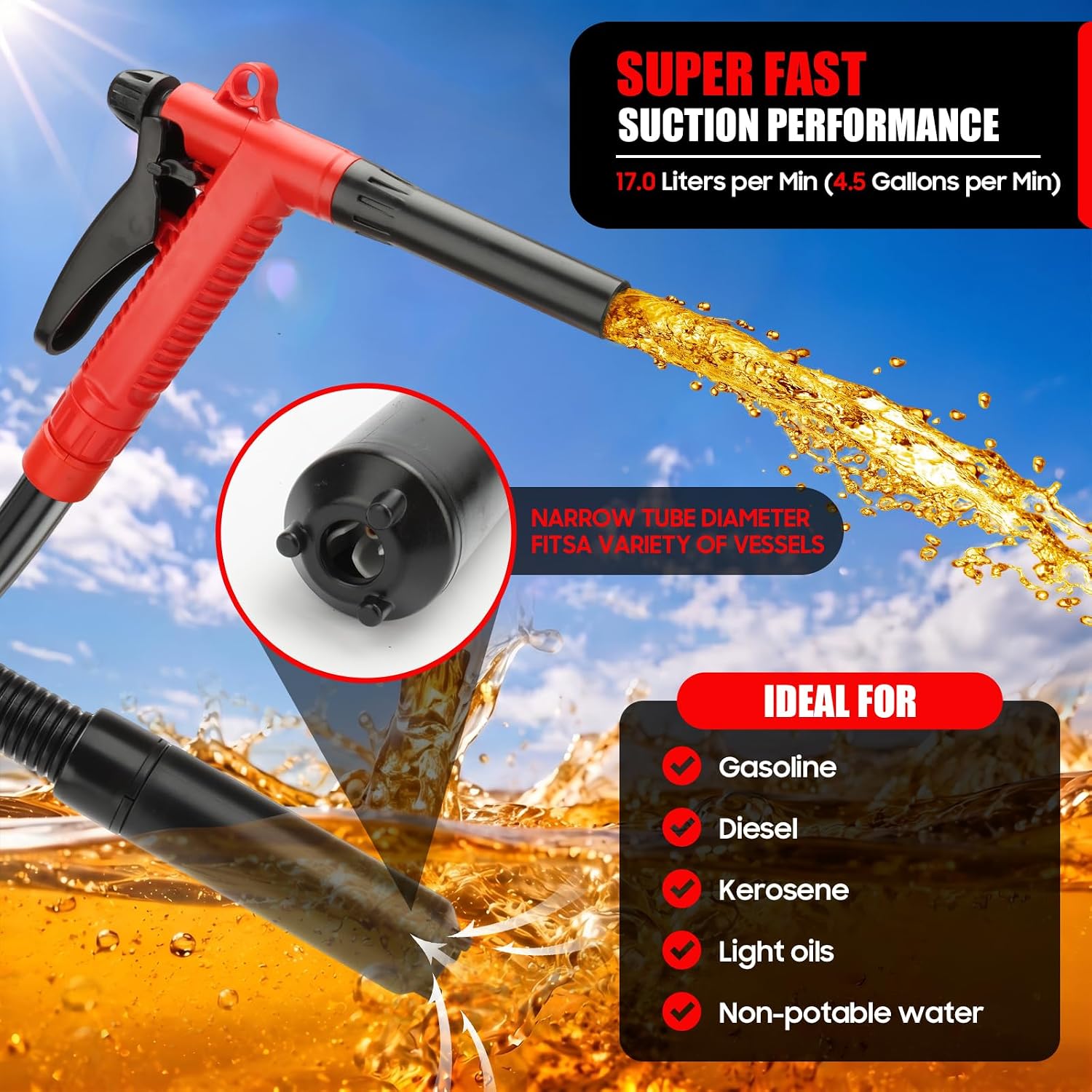 4.5 GPM cordless fuel transfer pump battery powered