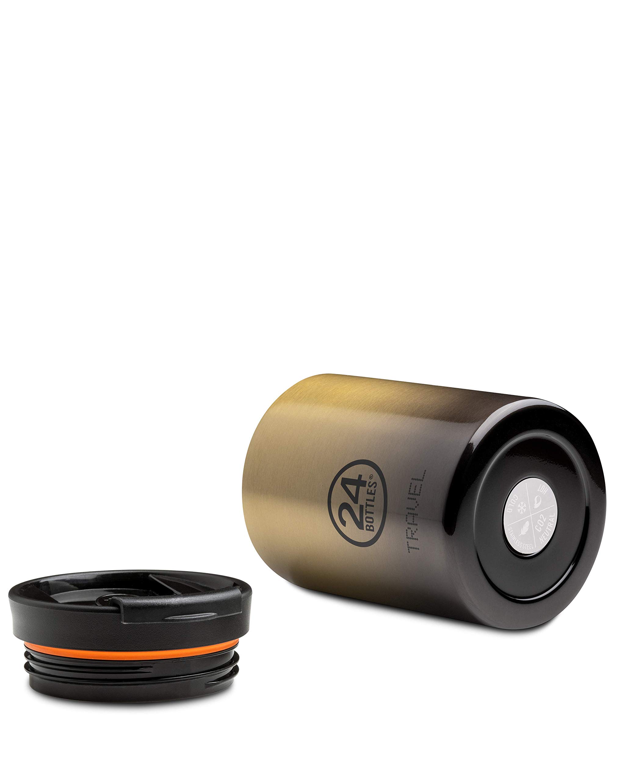 24 Bottles Produktattribut in Isolierter Coffee to go Becher 'Travel Tumbler Glow' aus Edelstahl 600 ML, Farbe:Skyglow