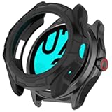 Compatible with Ticwatch Pro 5 Enduro Protective Case - TPU Protective Watch Case Cover Shell Compatible with Ticwatch Pro 5 Enduro&lpar;Black&rpar;