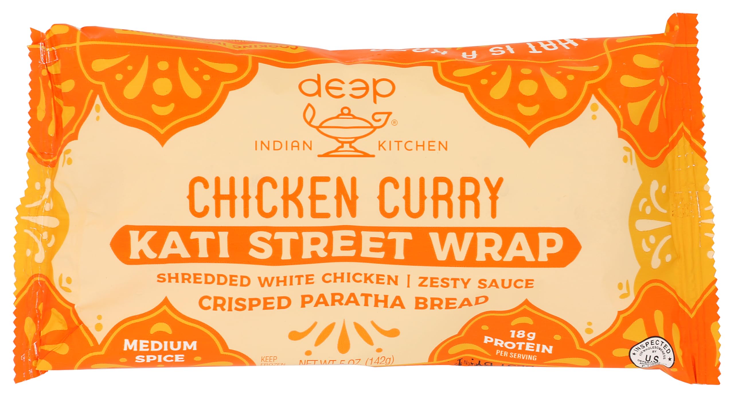 Deep Indian Kitchen Chicken Curry Kati Street Wrap