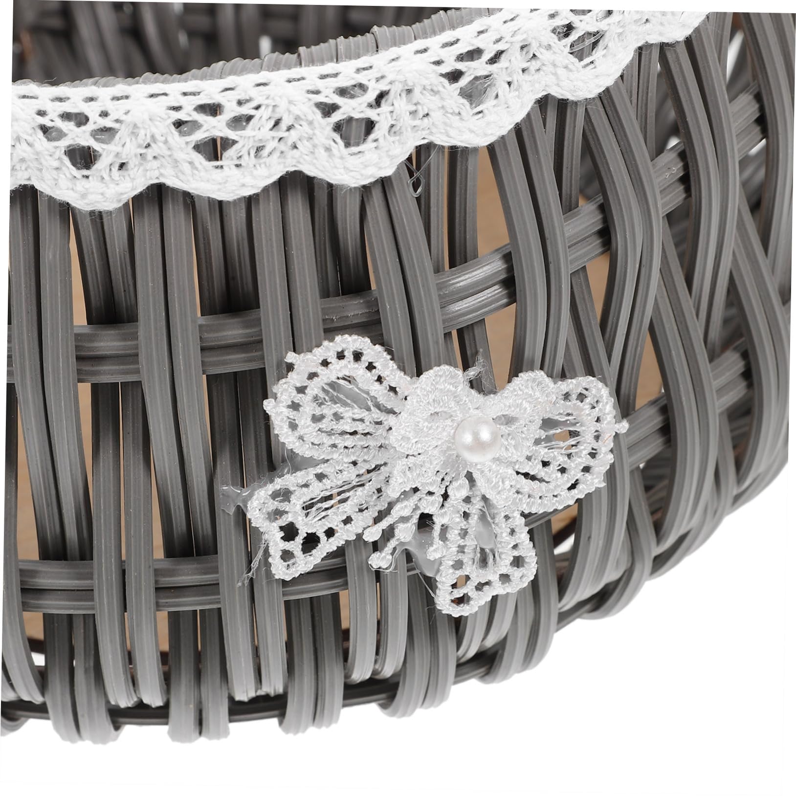 Kisangel 2stücke Rustic Woven Pflanzenkorb Handgefertigter Blumentopf Für Blumen Und Sukkulenten Vielseitige Aufbewahrungslösung Für Wohnräume Und Gärten Graues Design
