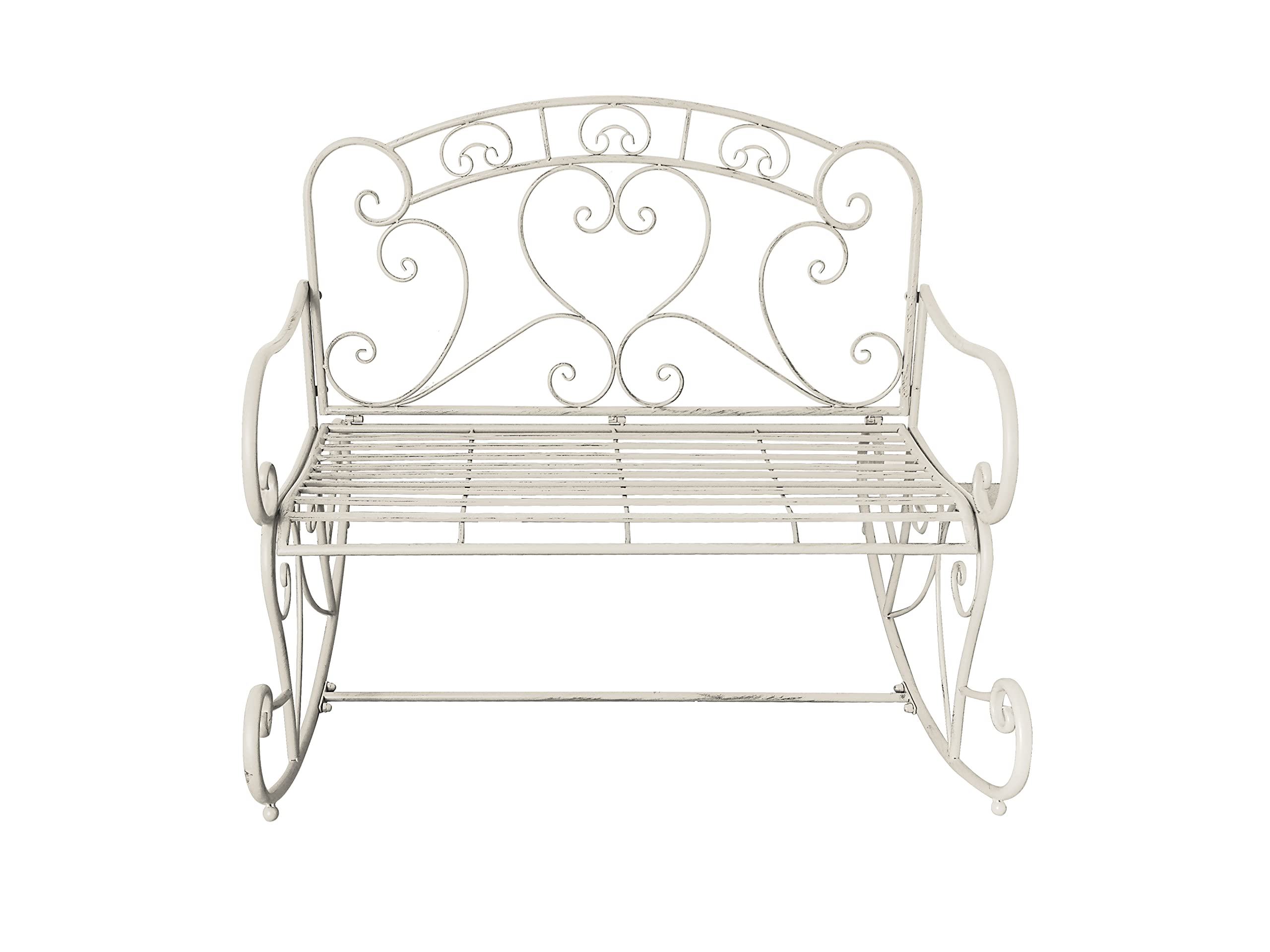Aspect Furniture Salvora Outdoor Metal Rocking Chair/garden Bench,distressed White from B&Q