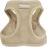 Downtown Pet Supply Step-in No Pull Dog Harness - Adjustable Padded Mesh, Reflective Trim, Breathable Comfort for Small-Medium Dogs, Medium Khaki