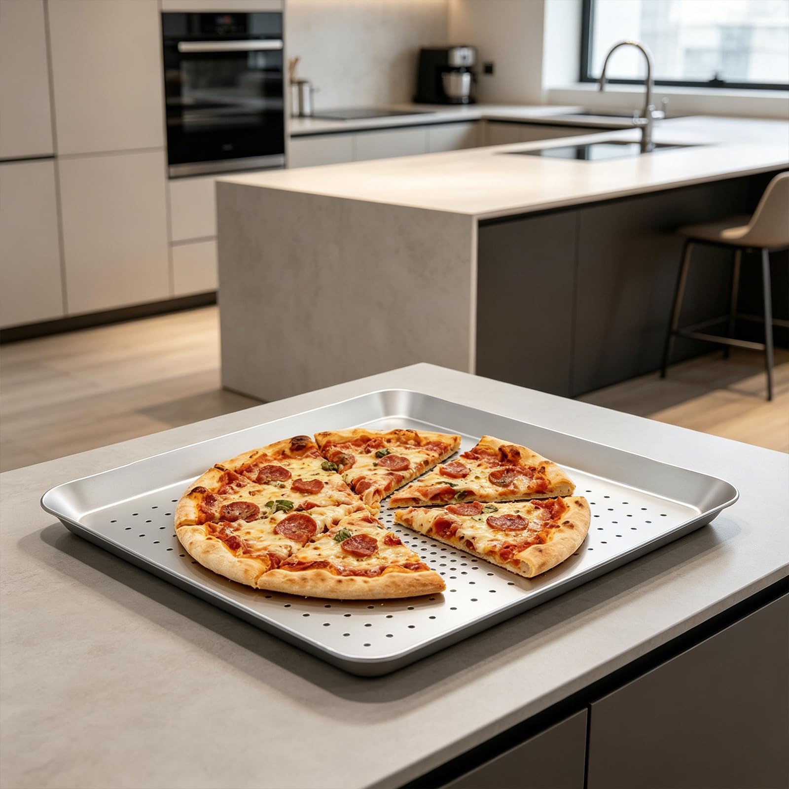 Generisch Pizzapfanne aus Aluminiumlegierung mit gleichmäßiger, 14 INCHES