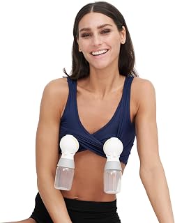 Larken X Relaxed Bra – All in One Nursing and Hands Free Pumping, Marine, L Price In India