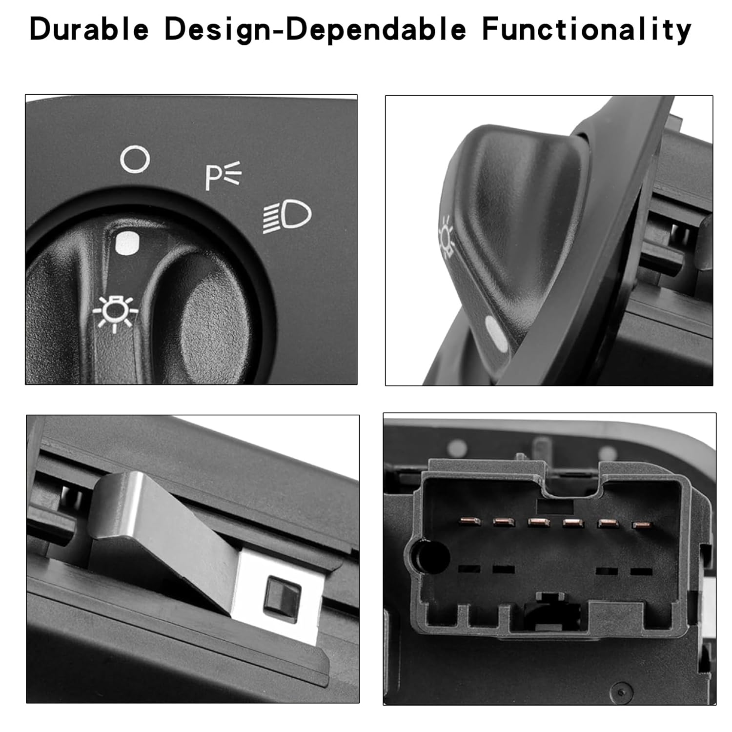 Headlight Switch Compatible with 2000-2002 Ford Expedition & 2000-2004 F-150 Without Fog Light Function, Replaces YL3Z11654BAA YL3Z11654BAB 1S2667
