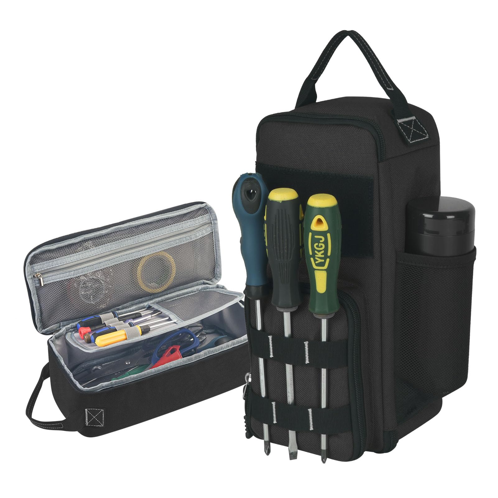LAKE OF FIRE 12 6 Small Tool Bag Pouch for Men with Multiple Pockets Waterproof Heavy Duty Tool
