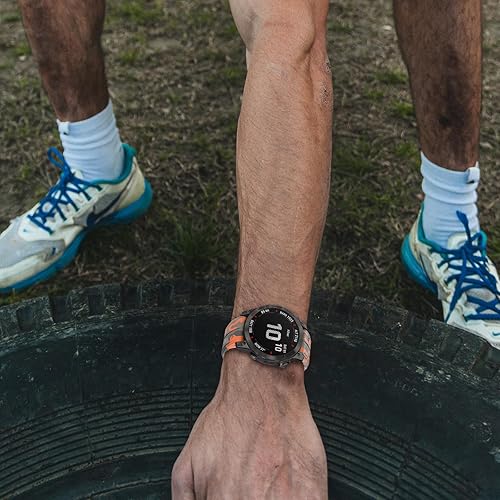 Miniatura 14 de Bandkids Correa de camuflaje de 1.024 in compatible con Garmin Fenix 5X/Fenix 6X/Fenix 7X/Tactix Delta/Fenix 3/3 HR, bandas de reloj deportivas