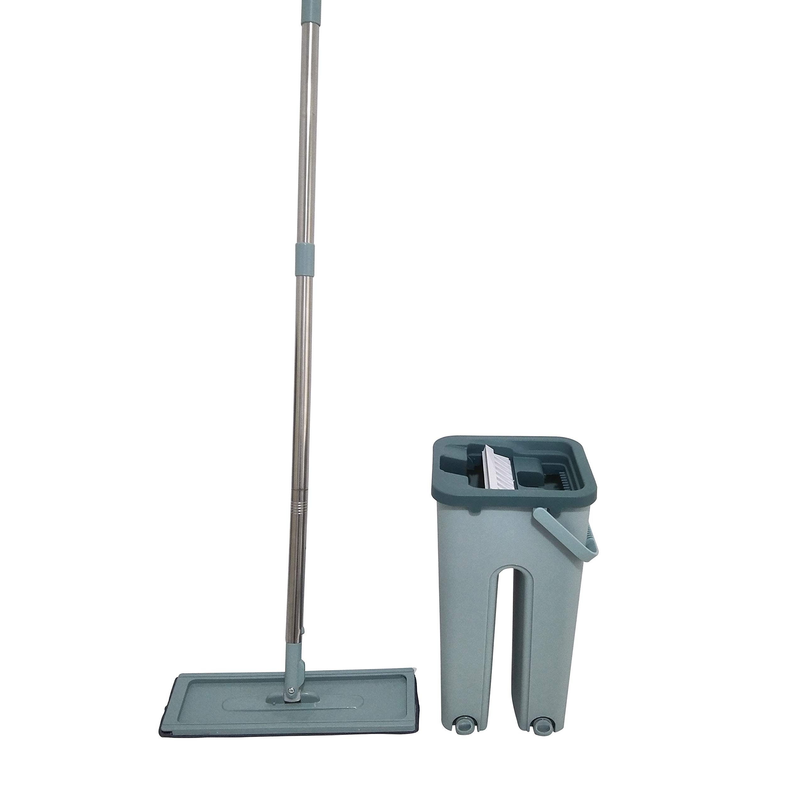 Venteo Balai Autoclean Mop 360° avec Seau Double Compartiment | Serpillière Microfibre Ultra Absorbante | Système de Nettoyage Mains Libres | Balai Serpillère Pivotant pour Sols Durs & Carrelage