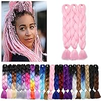 Vista 154 de Benehair 1 paquete de 1 paquete de extensiones de cabello trenzado de 24 pulgadas, extensiones de cabello sintético de alta temperatura, extensiones