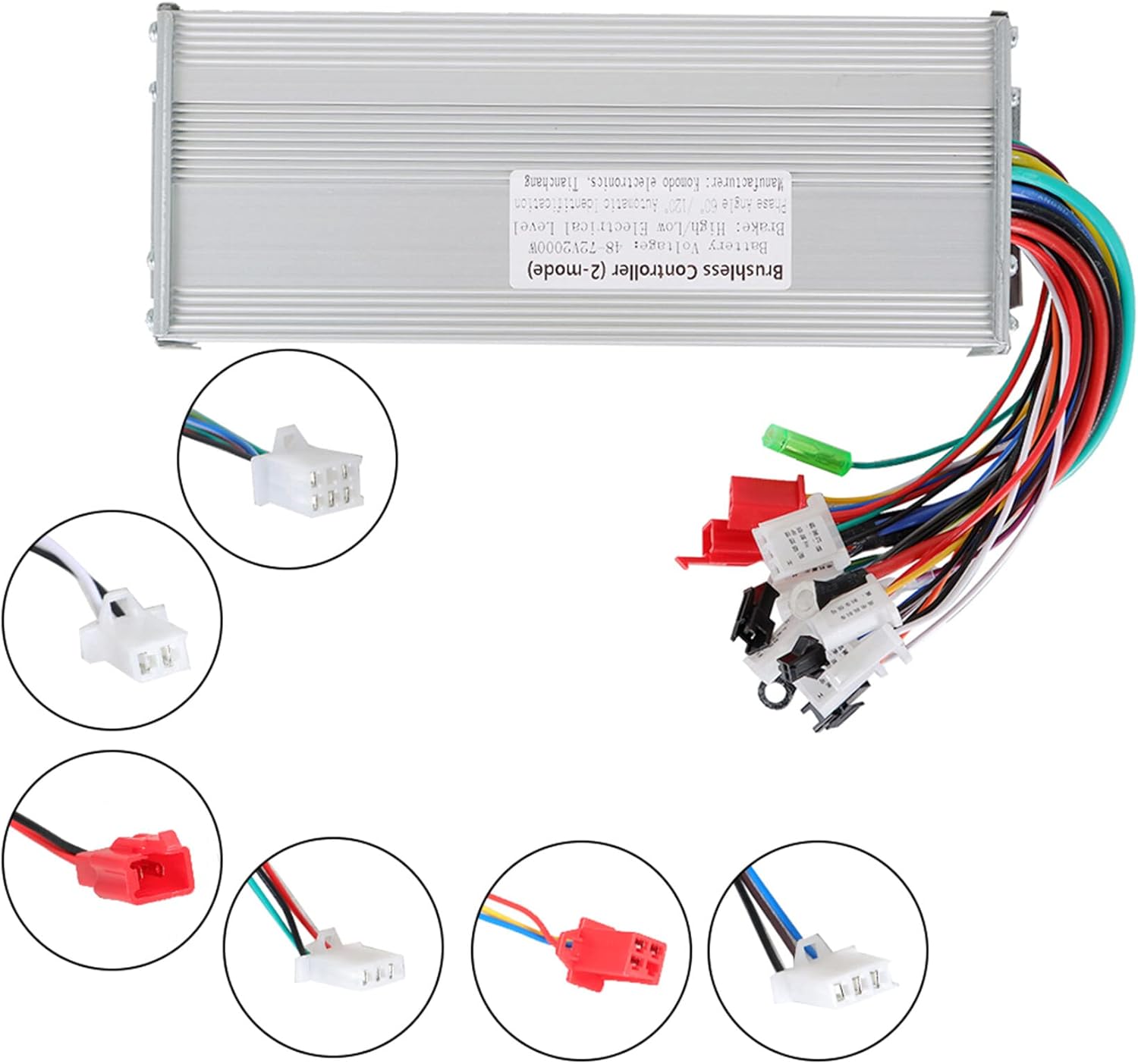 48-72V 2000W Brushless Speed Motor Controller Replacement for Electric Bicycle Electric Scooter