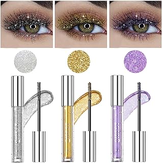 Juego de rímel de 3 piezas con purpurina para...