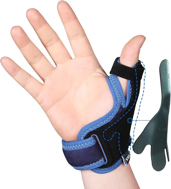 Velpeau Thumb Support Brace - CMC Joint Thumb Spica Splint for De Quervains Tenosynovitis Pain Relief, Arthritis, Tendonitis, Sprain, Strain, Carpal Tunnel, Trigger Thumb Immobilizer, Left/Right(M)