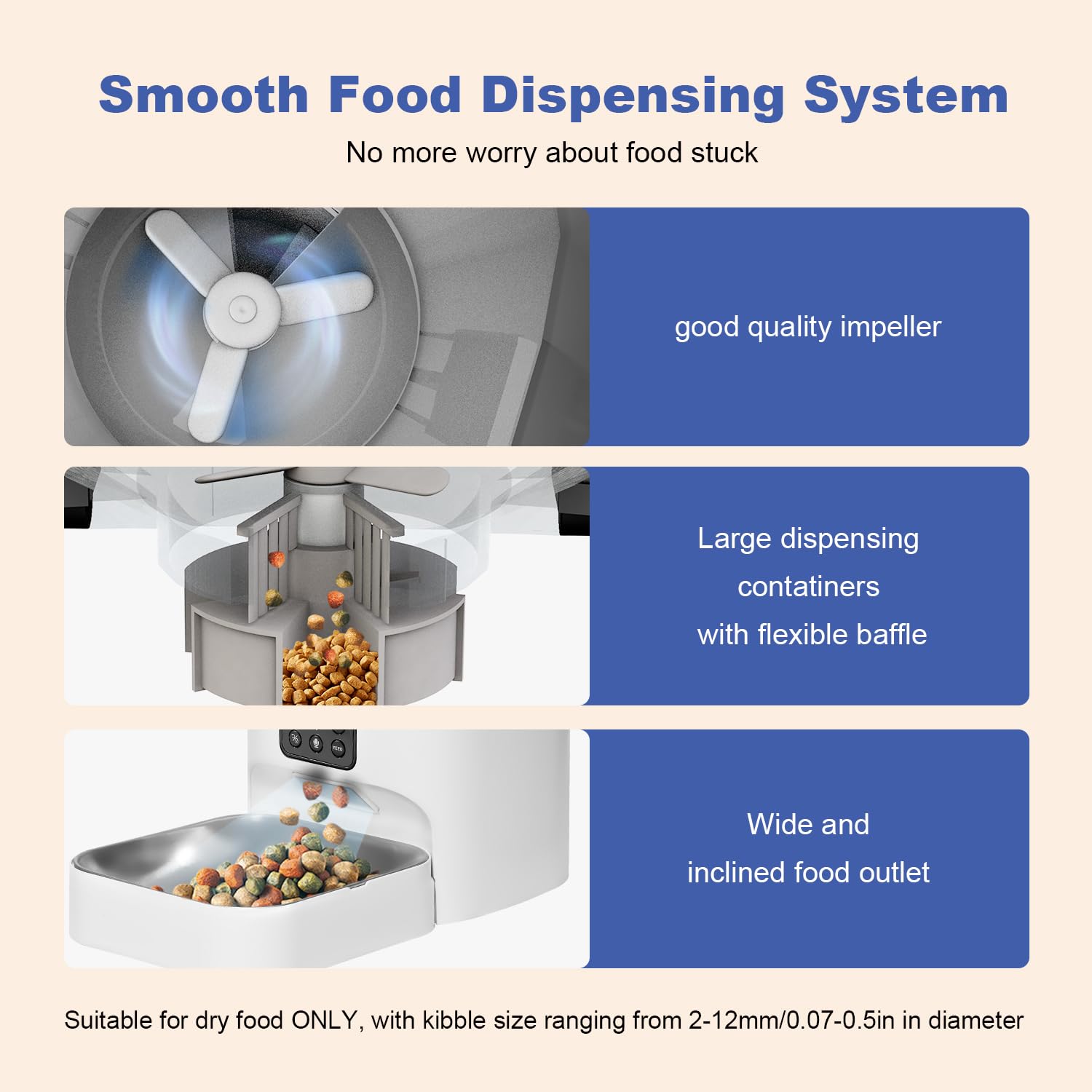 Comedero automático para gatos, dispensador de comida para gatos de 4 litros con temporizador, grabadora de voz interactiva, alimentador automático para gatos con bolsa desecante, 1-8 comidas de