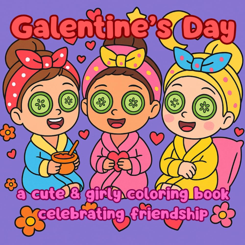 Galentine's Day: A cute & girly coloring book celebrating friendship