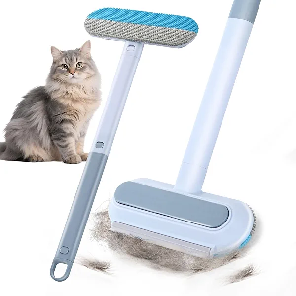 Multifunctional Pet Hair Remover Tool for Furniture, Reusable Washable Dog and Cat Hair Lint Removal Brush, 4 in 1 17.3Inch Extendable, Adjustable Lint Brush