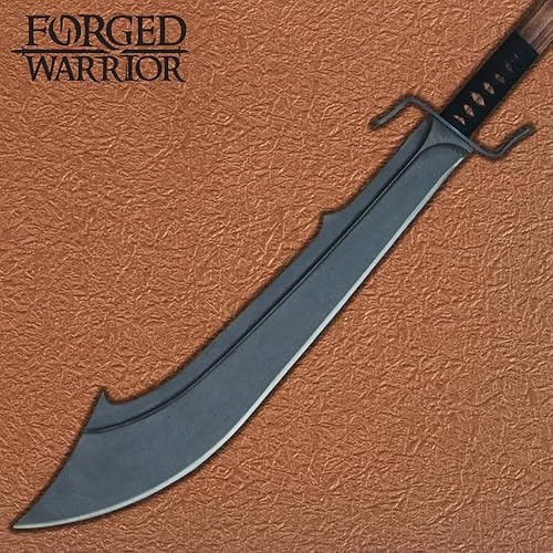 Miniatura 4 de Lanza de espada corta forjada de guerrero de la selva, mango de acero de resorte de alto carbono (espada china)