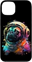 Vista 7 de Pug Astronaut Dog Funny Outer Space Colorful Cosmic Explorer Case for iPhone 16