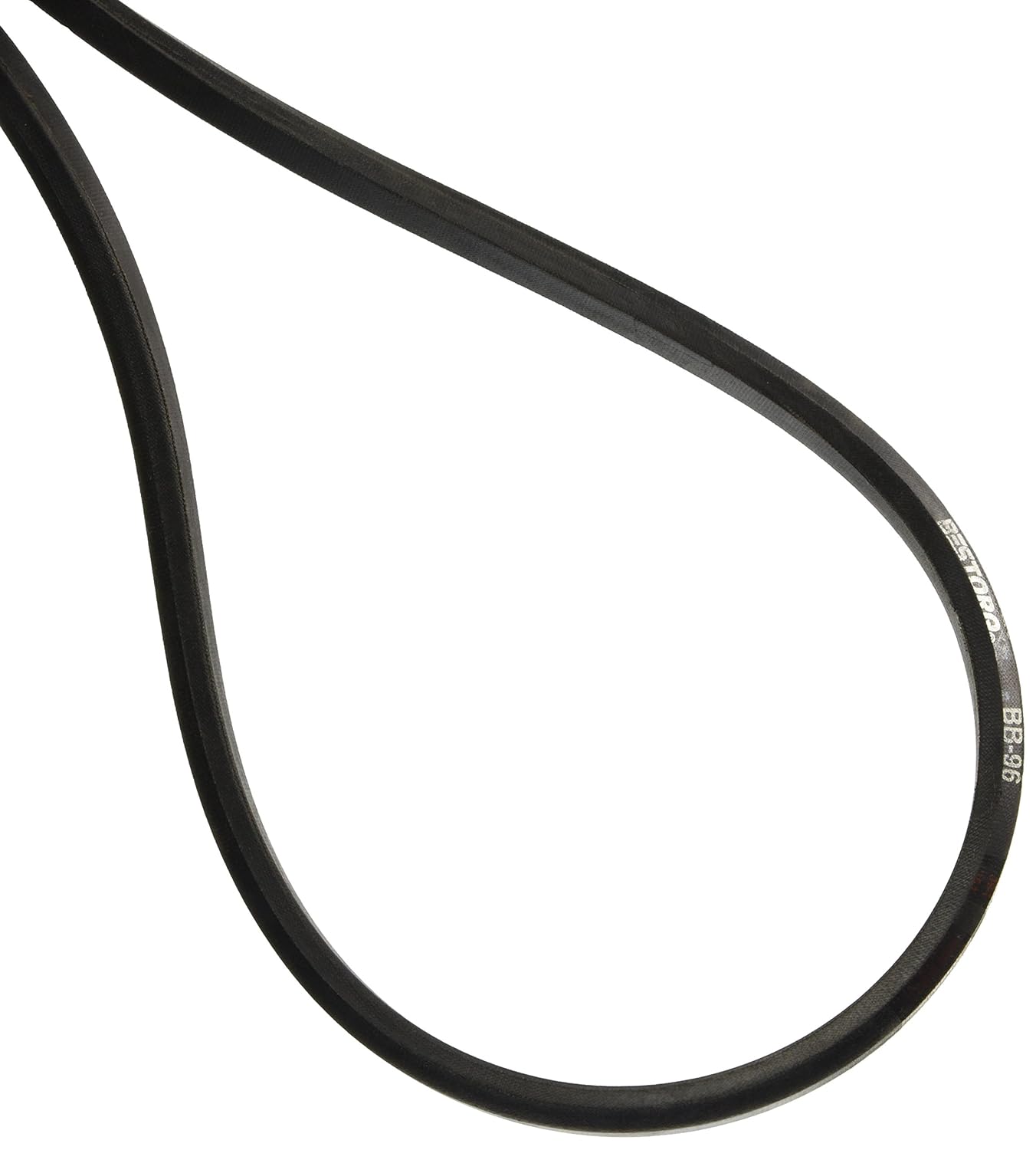 BESTORQ BB112 Rubber V-Belt, Wrapped/Hex, Black, 115" Length x 0.66" Width x 0.55" Height