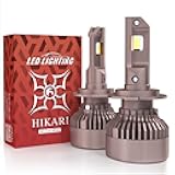 HIKARI WINGS H7 Fog Light, 50000LM Pure White 6000K LED Bulbs, Plug & Play IP68 Waterproof Pack of 2