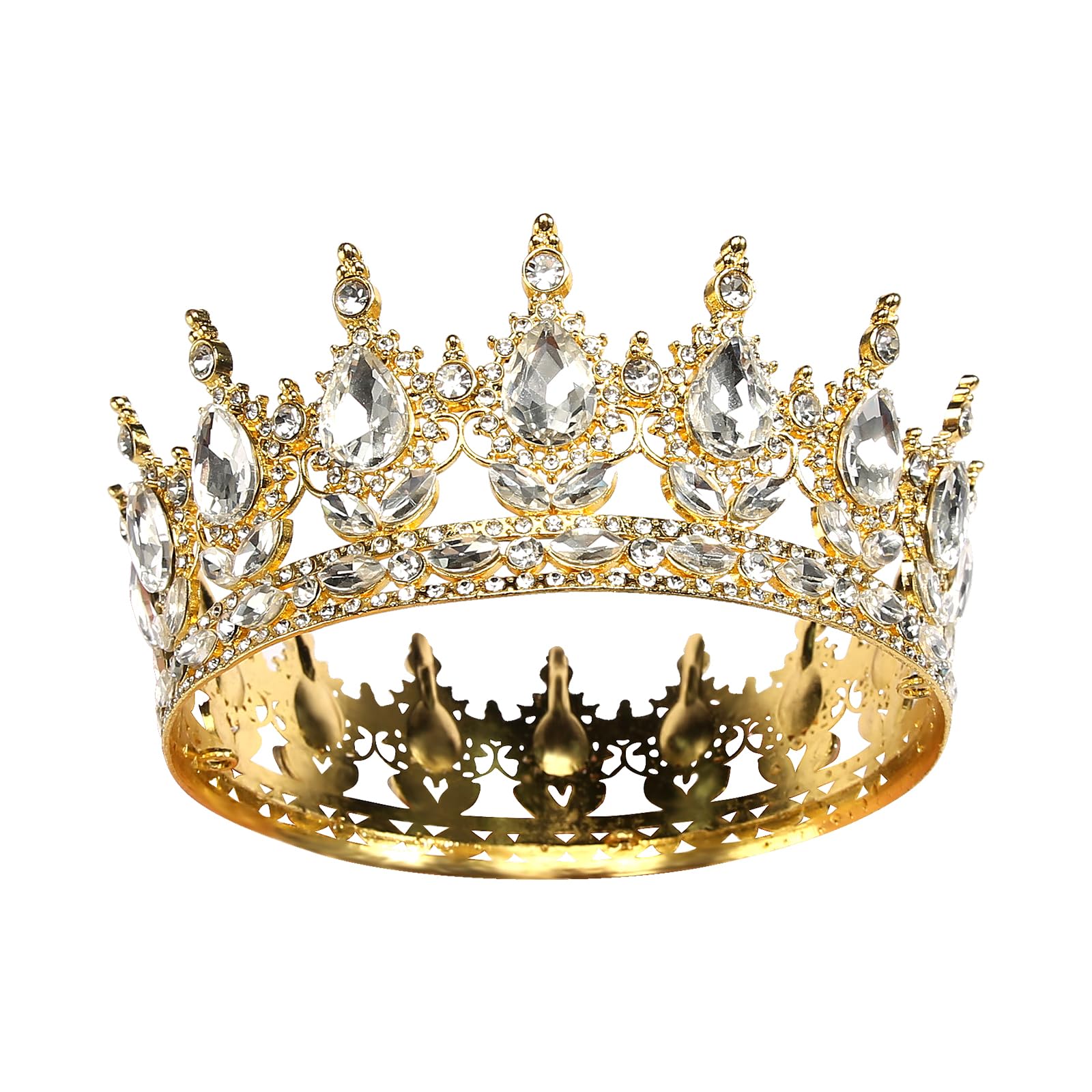 Krone Damen, Prinzessin Krone Königin Krone Haarschmuck Diadem Tiara Kristallkrone mit Strass, Queen Tiara Barock Hochzeit Krone für Frauen für Hochzeiten Verlobungen Und Besondere Anlässe