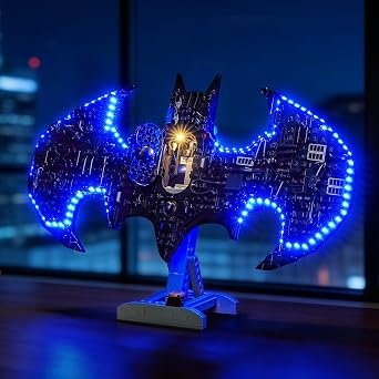 LocoLee Led Light Set Compatible with Lego 76330 Batman Logo Light Decoration Lighting Kit Compatible with Lego 76330 Building Blocks Model,Only Lights Set,No Model