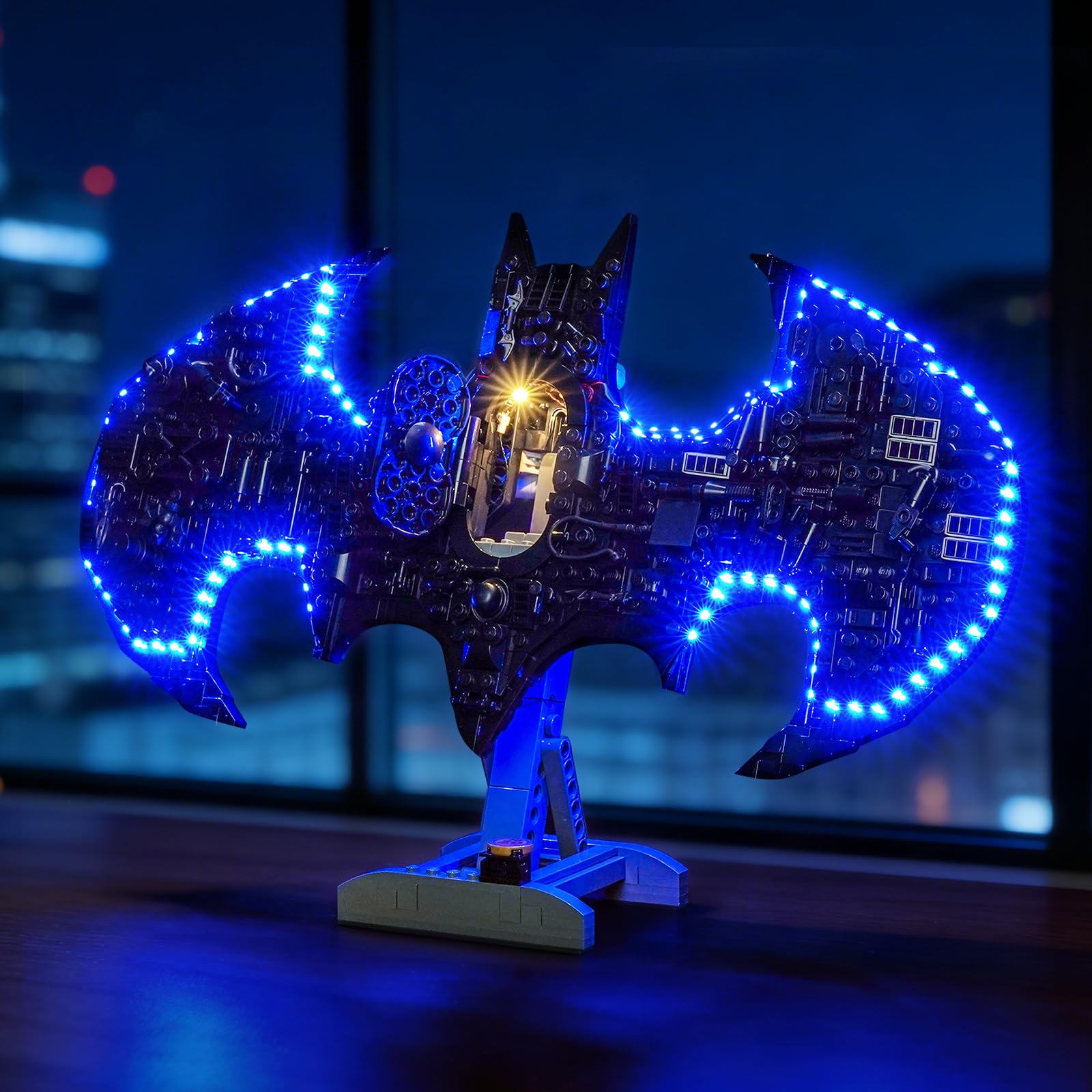 LocoLee Led Light Set Compatible with Lego 76330 Batman Logo Light Decoration Lighting Kit Compatible with Lego 76330 Building Blocks Model,Only Lights Set,No Model