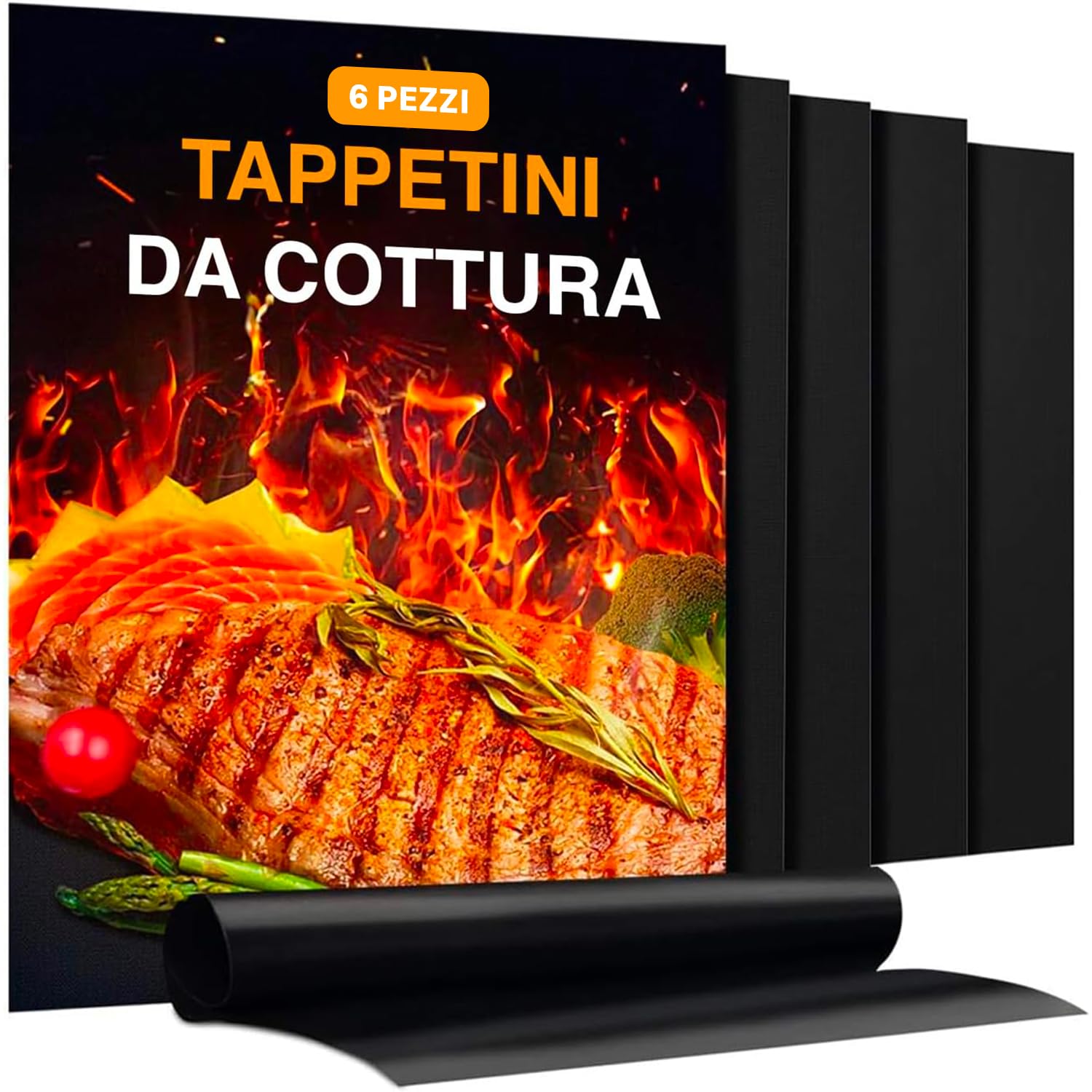 Tappetini Per Barbecue Antiaderenti - Set Da 3, 40x33 Cm - Griglia Senza Attaccarsi, Riutilizzabili - Foto 8