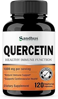 Quercetin 1000mg Per Serving Vegetarian Capsules Bioflavonoids Supports Immune Health & Cardiovascular Health, Respiratory...