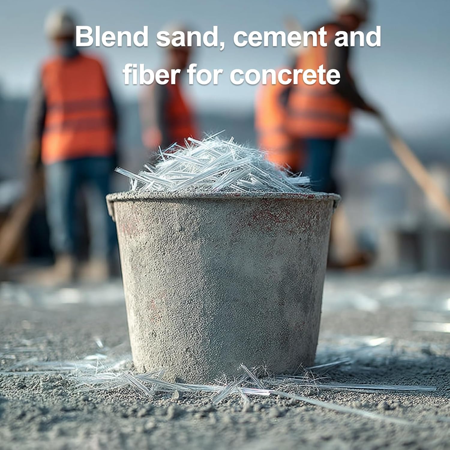 Fiberglass for Concrete Cement Fiber Additive, Chopped Strand Mortar Reinforcement, Concrete Countertop Forms (White, 5LB)