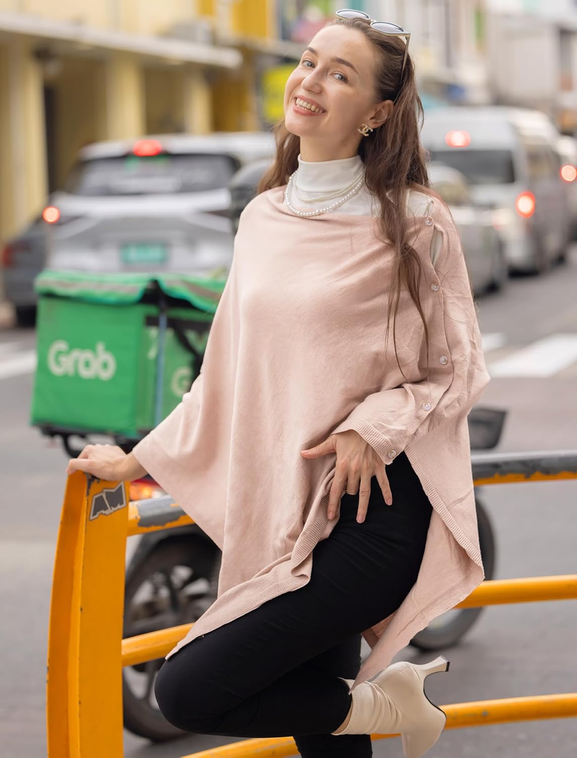 MissShorthair Versatile Women's Poncho Shawl Wrap Soft Lightweight Knitted Cape Scarf for Spring Summer Fall Winter - Image 3