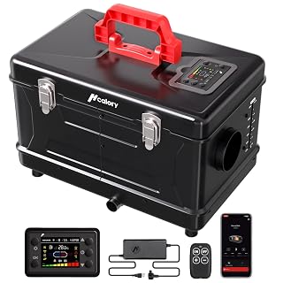 8KW Diesel Heater, 5L Toolbox Compact 2S Portable Diesel Air Heater 110V/12/24V All in One Fast Heating with App Control, Altitude Mode and no tick for RV Garage Camper 2025 Upgraded - Amazon product rated Grade B