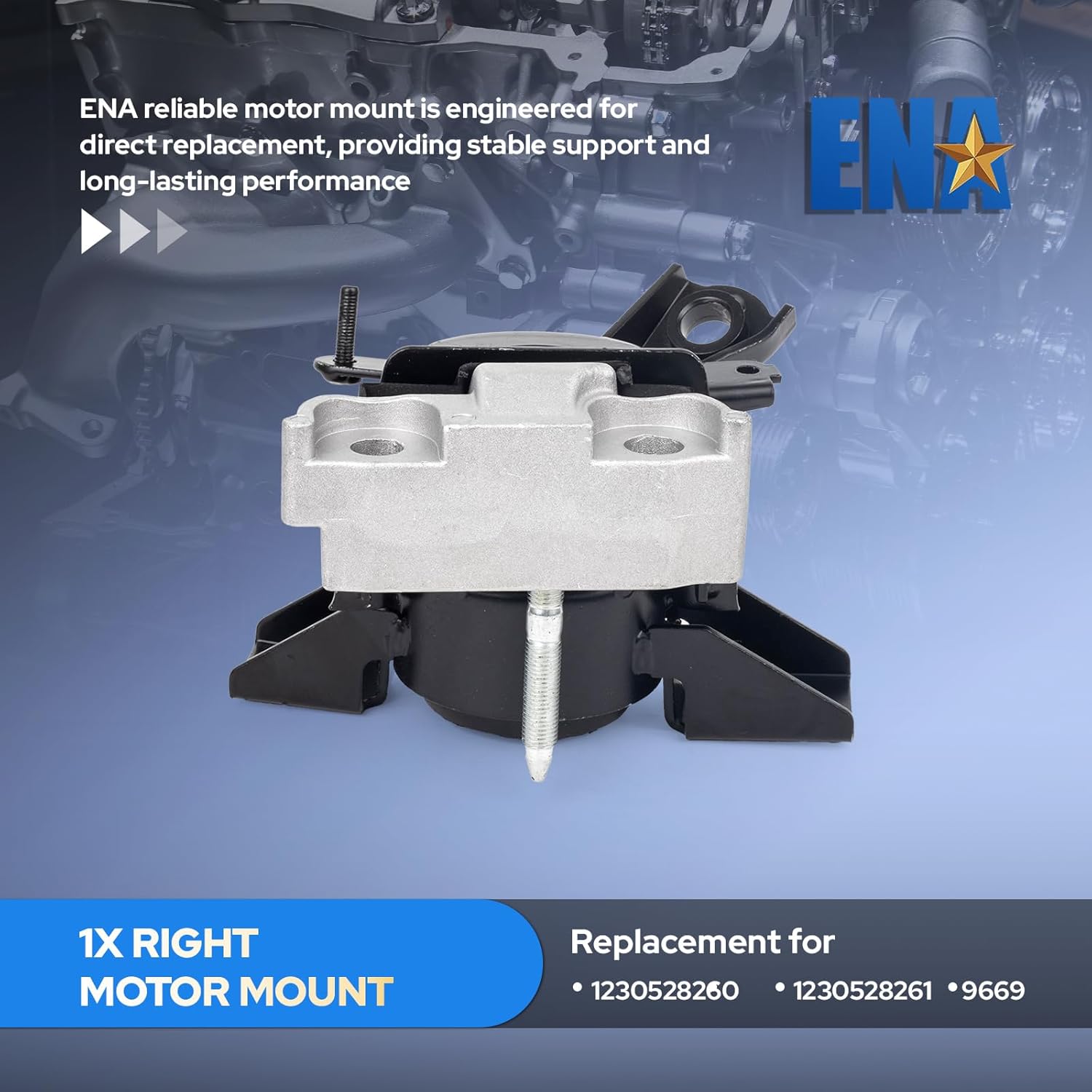ENA Engine Motor and Trans Mount for A62012 A62067 A62070 A62071 Set of 4 Compatible with Scion 2008-2015 xB 2.4L Replacement for 1236128250 1230528260 1237122240 1237228290 9497 9669 9959 9960
