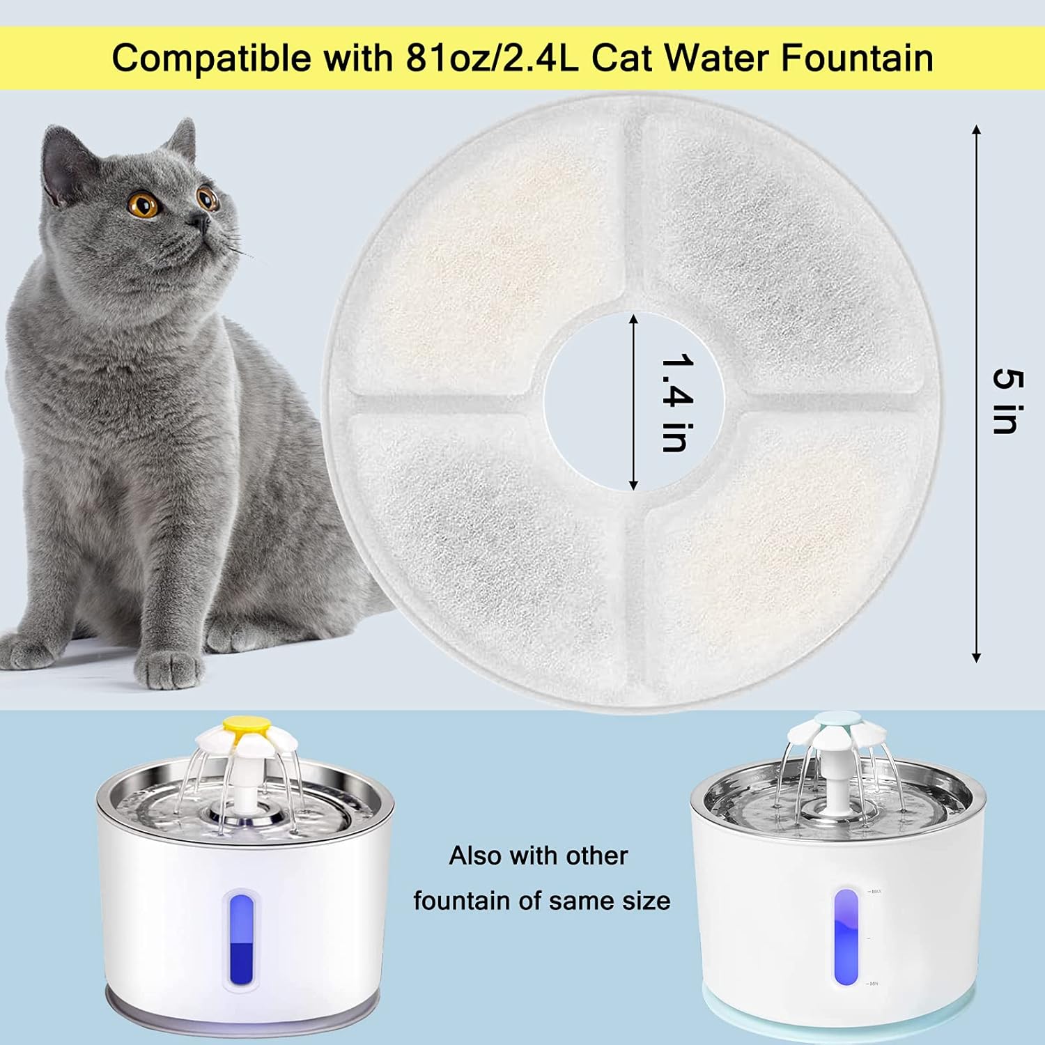 Cat Water Fountain Filters with Pump