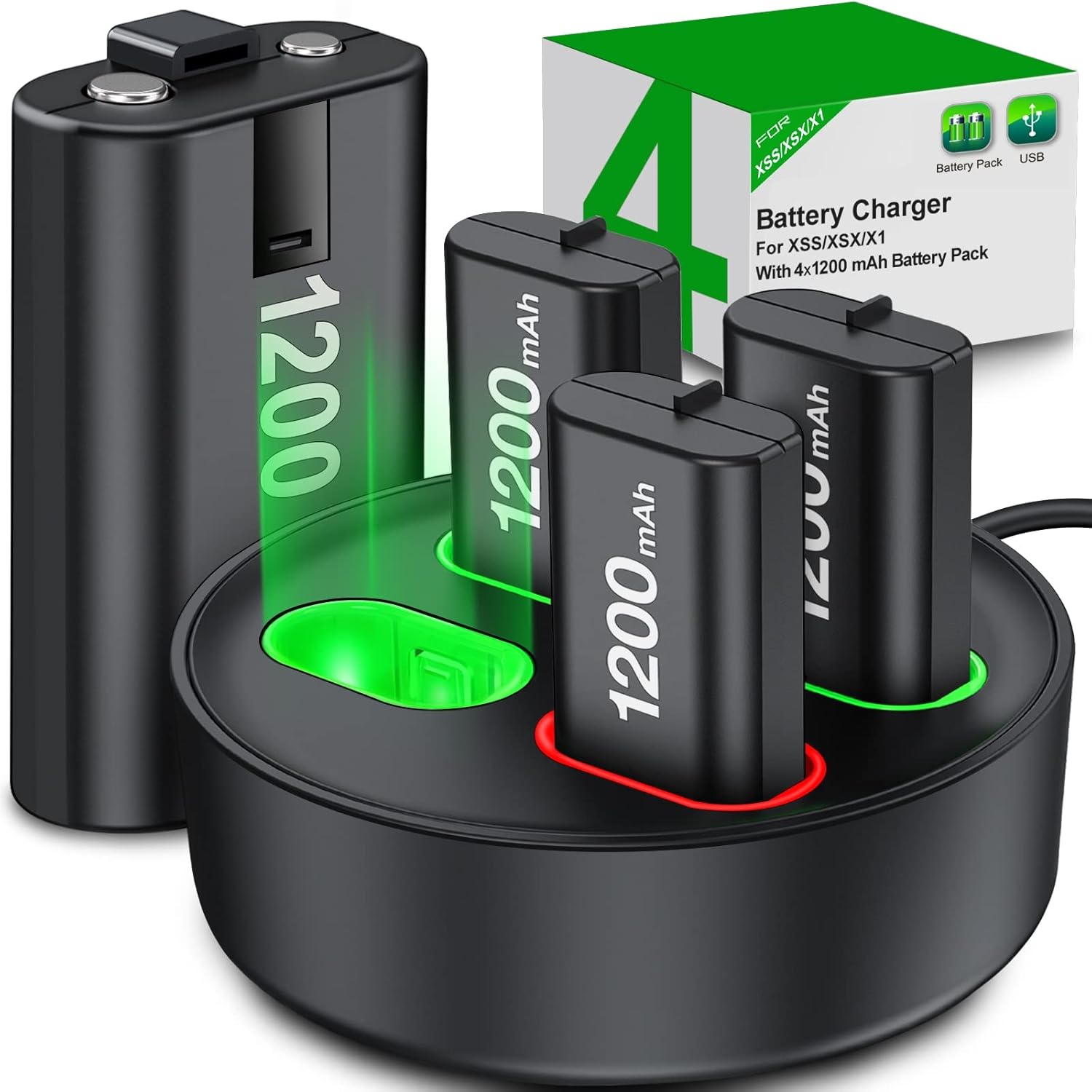 USB C Charger Station for Xbox One Rechargeable Battery