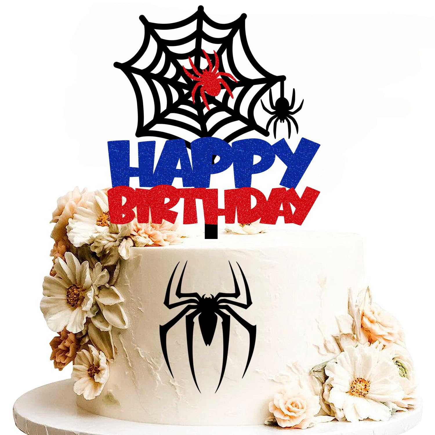 2 Pcs Cartoon Happy Birthday Cake Topper - Hero Theme Party Decoration Supplies - Acrylic