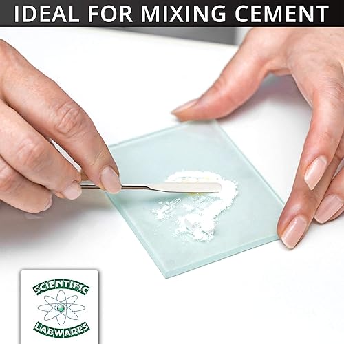 Miniatura 5 de Lab Micro - Espátula de doble extremo, redondaafilada, extremos planos 1.969 in x 0.354 in, 7.0 in de largo, acero inoxidable