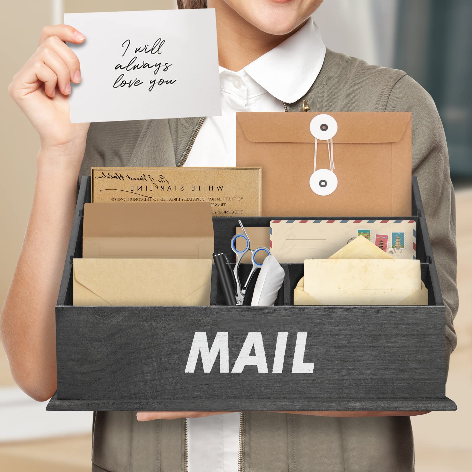 SUPTIDY Post-Organizer 3-Fach - Metall Briefsortierer Für Schreibtisch